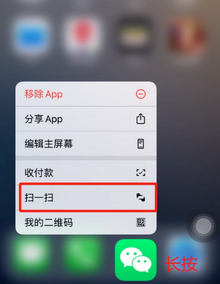 向阳苹果手机维修分享iPhone 15如何快速打开扫一扫 