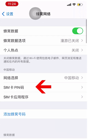 向阳苹果14维修网分享如何给iPhone14的SIM卡设置密码 