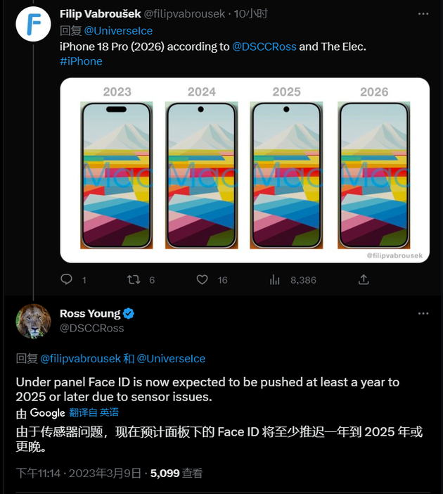 向阳苹果手机维修分享:屏下Face ID有什么优势？iPhone何时会有屏下Face ID？ 