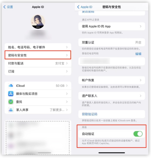 向阳苹果手机维修分享iOS 16 自动验证功能开启方法 