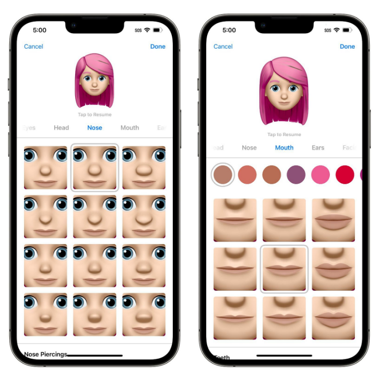 向阳苹果手机维修分享​iOS 16中的拟我表情有了哪些变化和升级 